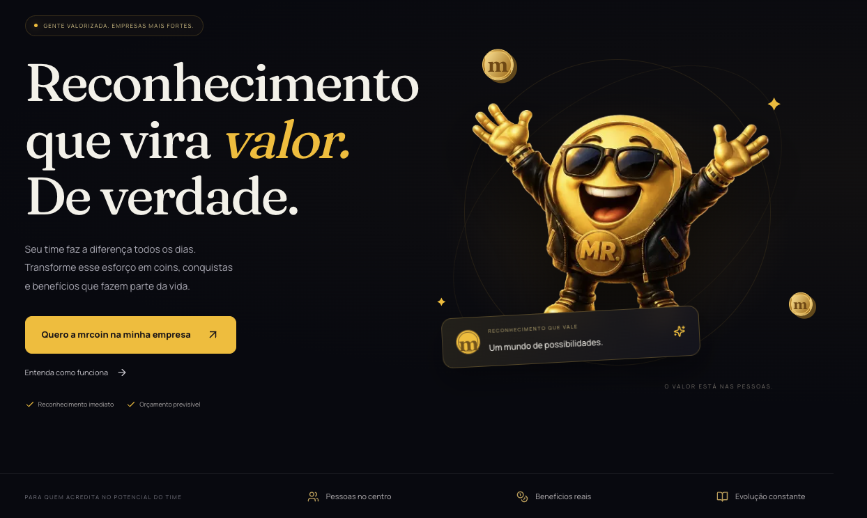 Mr. Coin, plataforma de reconhecimento de funcionários